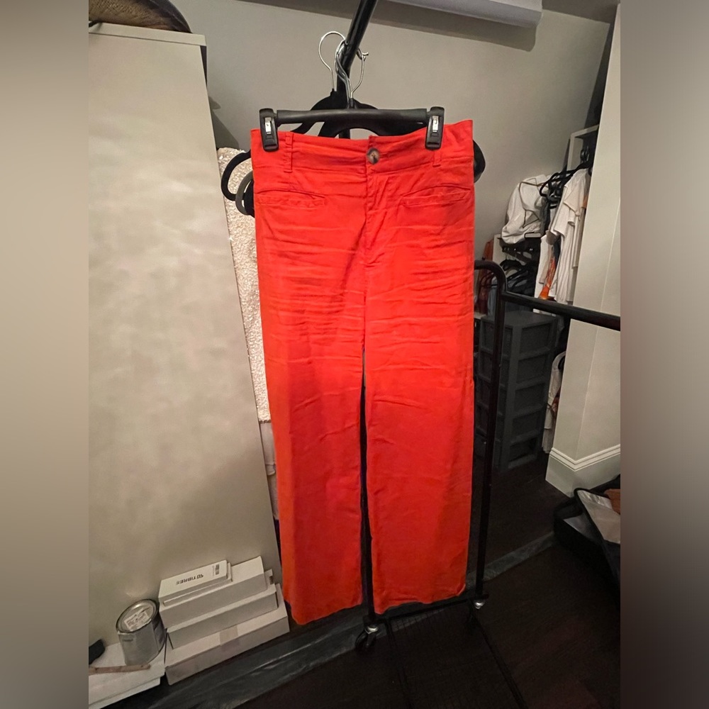 Size 29, Wide-Leg Pants by Maeve, sold at Anthropology Light Red